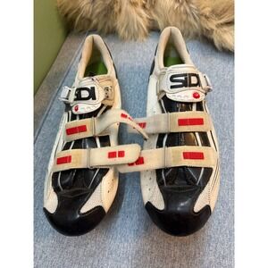 SiDi Genius 6.6 Carbon Vent Mens 48 EU / 14 US Road White Shoe 3-Bolt